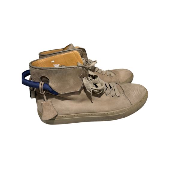 Buscemi 100mm High-Top Suede Sneakers Mens EU 43 US 10 Blue Sole Italy